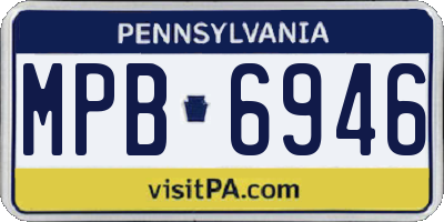 PA license plate MPB6946