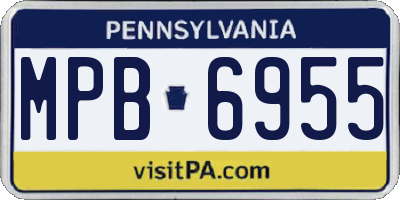 PA license plate MPB6955