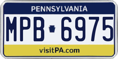PA license plate MPB6975