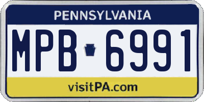 PA license plate MPB6991