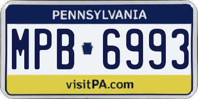 PA license plate MPB6993