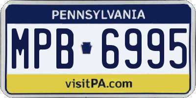 PA license plate MPB6995