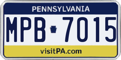 PA license plate MPB7015