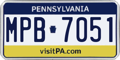 PA license plate MPB7051