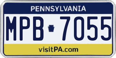 PA license plate MPB7055