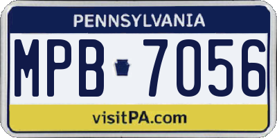 PA license plate MPB7056