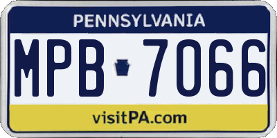 PA license plate MPB7066