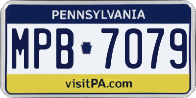 PA license plate MPB7079