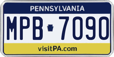 PA license plate MPB7090