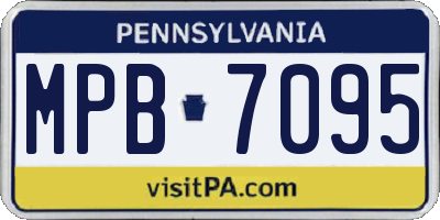 PA license plate MPB7095