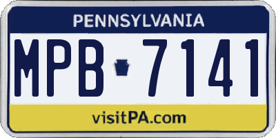 PA license plate MPB7141