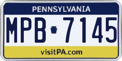 PA license plate MPB7145