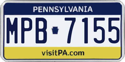 PA license plate MPB7155