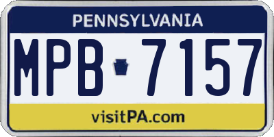 PA license plate MPB7157