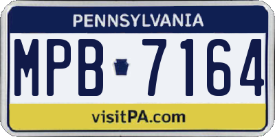PA license plate MPB7164