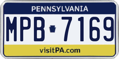 PA license plate MPB7169