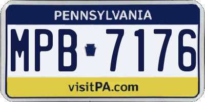 PA license plate MPB7176