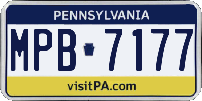 PA license plate MPB7177