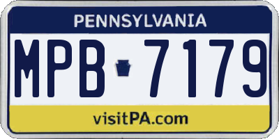 PA license plate MPB7179