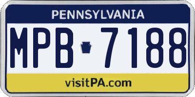 PA license plate MPB7188