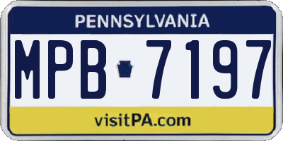 PA license plate MPB7197