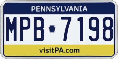 PA license plate MPB7198