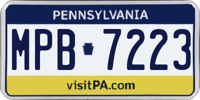 PA license plate MPB7223