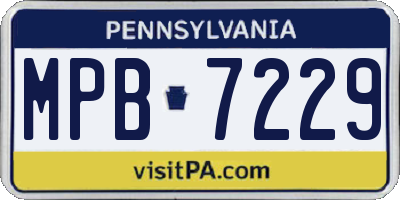 PA license plate MPB7229