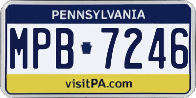 PA license plate MPB7246