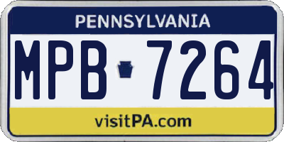 PA license plate MPB7264