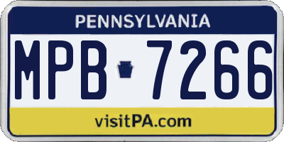 PA license plate MPB7266