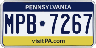 PA license plate MPB7267