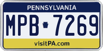PA license plate MPB7269