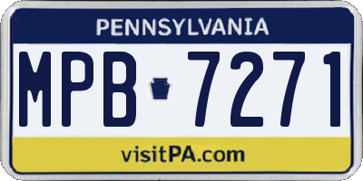 PA license plate MPB7271