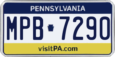 PA license plate MPB7290