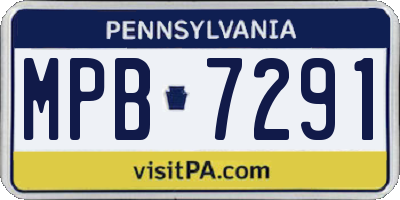 PA license plate MPB7291
