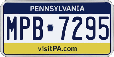 PA license plate MPB7295