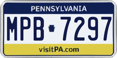 PA license plate MPB7297