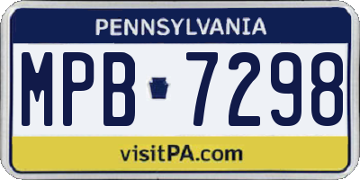 PA license plate MPB7298