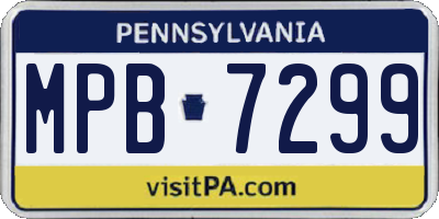PA license plate MPB7299