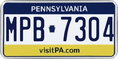 PA license plate MPB7304