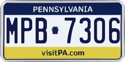 PA license plate MPB7306