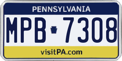 PA license plate MPB7308