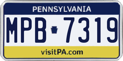 PA license plate MPB7319