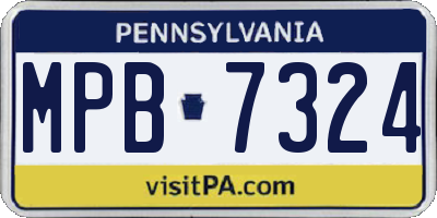 PA license plate MPB7324
