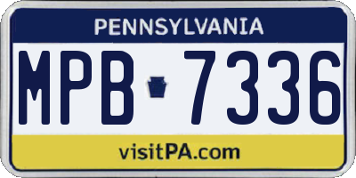 PA license plate MPB7336