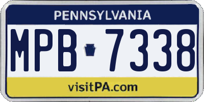PA license plate MPB7338