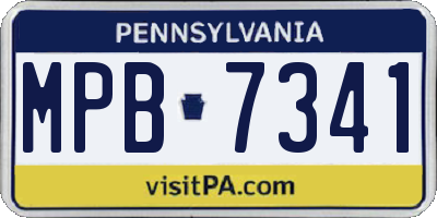 PA license plate MPB7341