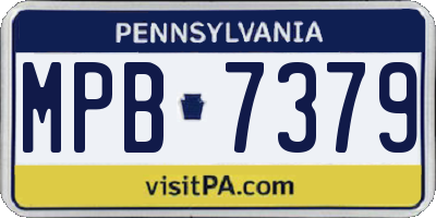 PA license plate MPB7379