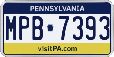 PA license plate MPB7393
